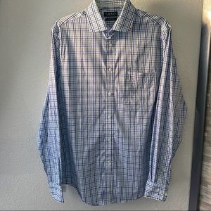 LAUREN RALPH LAUREN SHIRT REGULAR FIT WITH PERFORMANCE STRETCH AND SIZE MEDIUM